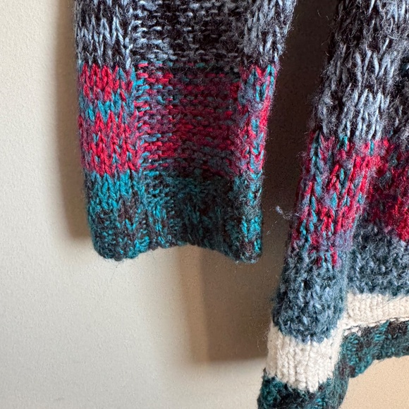 Rue 21 Women's Long Sleeve Multicolor Striped Pocket Sweater Size Large Knit - Picture 3 of 12